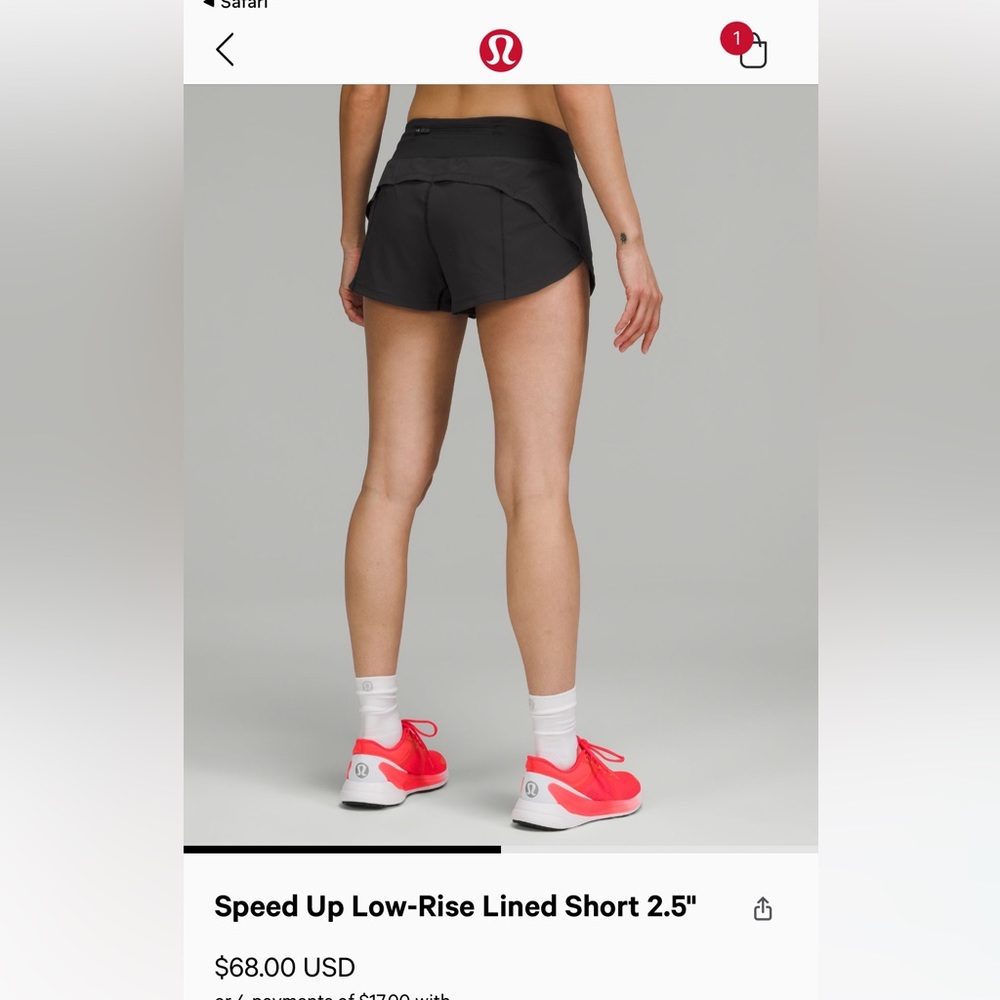 Size 8 Lululemon Shorts